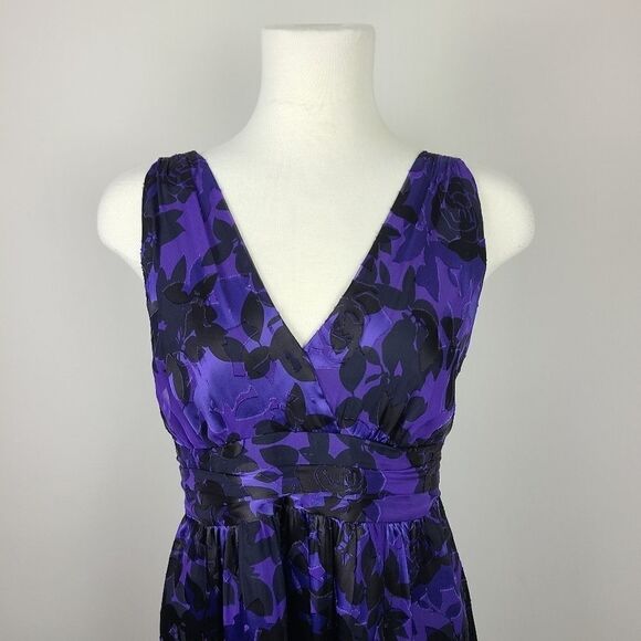 RIPE maternity silk blend empire waist midi dress Medium - Picture 3 of 16